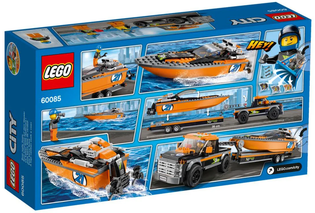LEGO® City 60085 4×4 trasporta motoscafo - vue 2