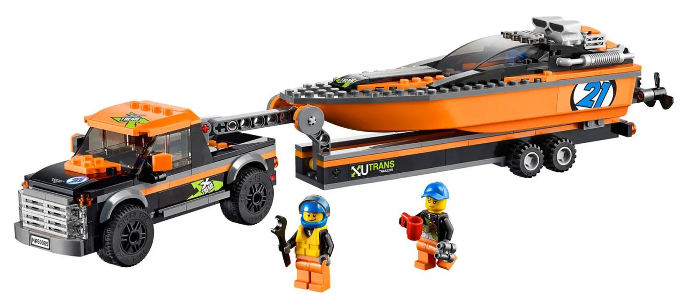 LEGO® City 60085 4×4 trasporta motoscafo - vue 3