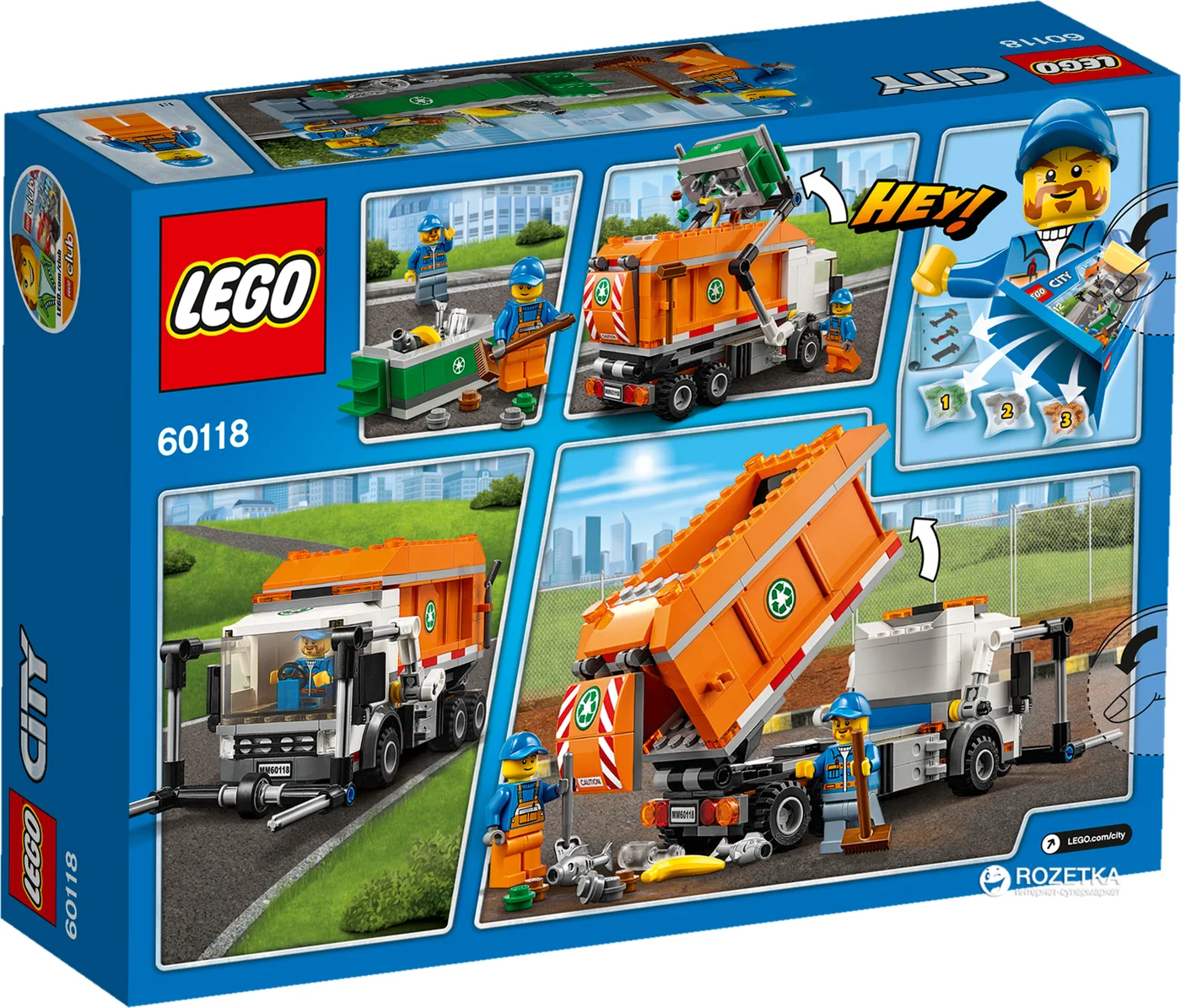 LEGO® City 60118 Camion della spazzatura - vue 2