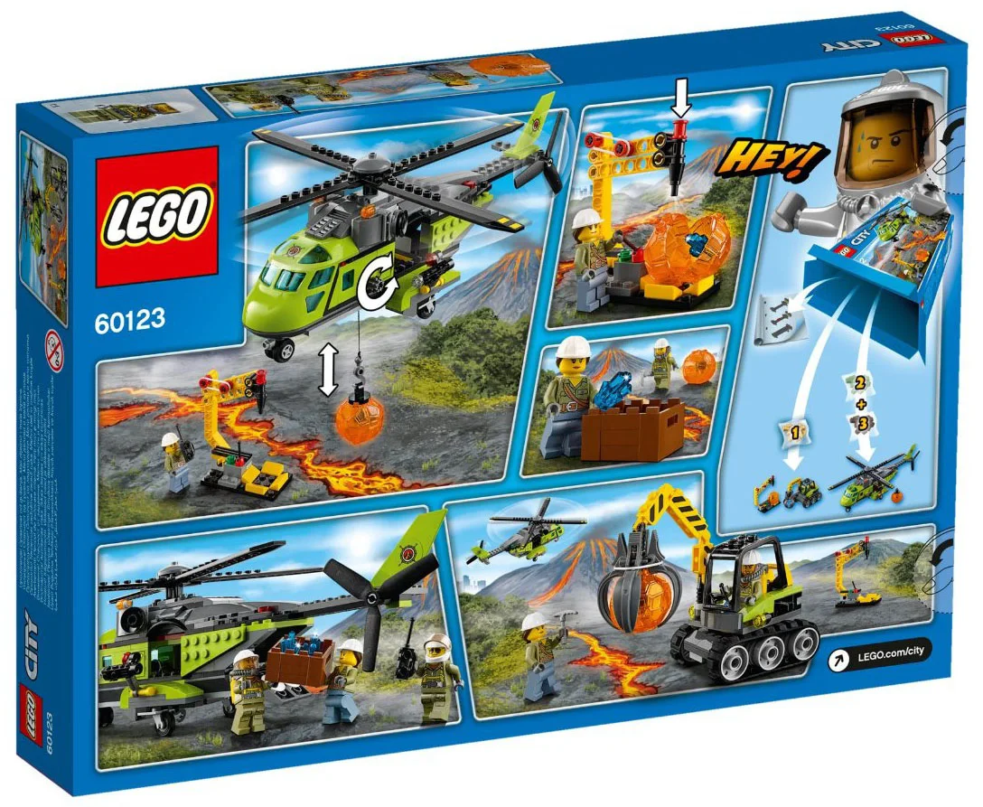 LEGO® City 60123 Elicottero rifornimenti vulcano - vue 2