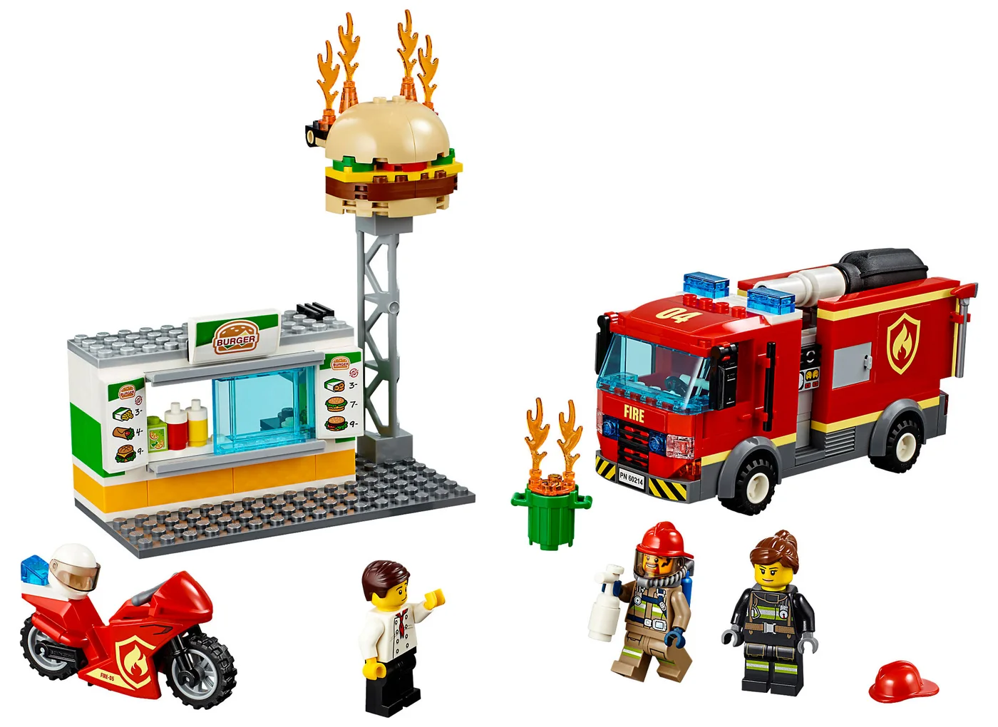LEGO® City 60214 Fiamme al Burger Bar - vue 3