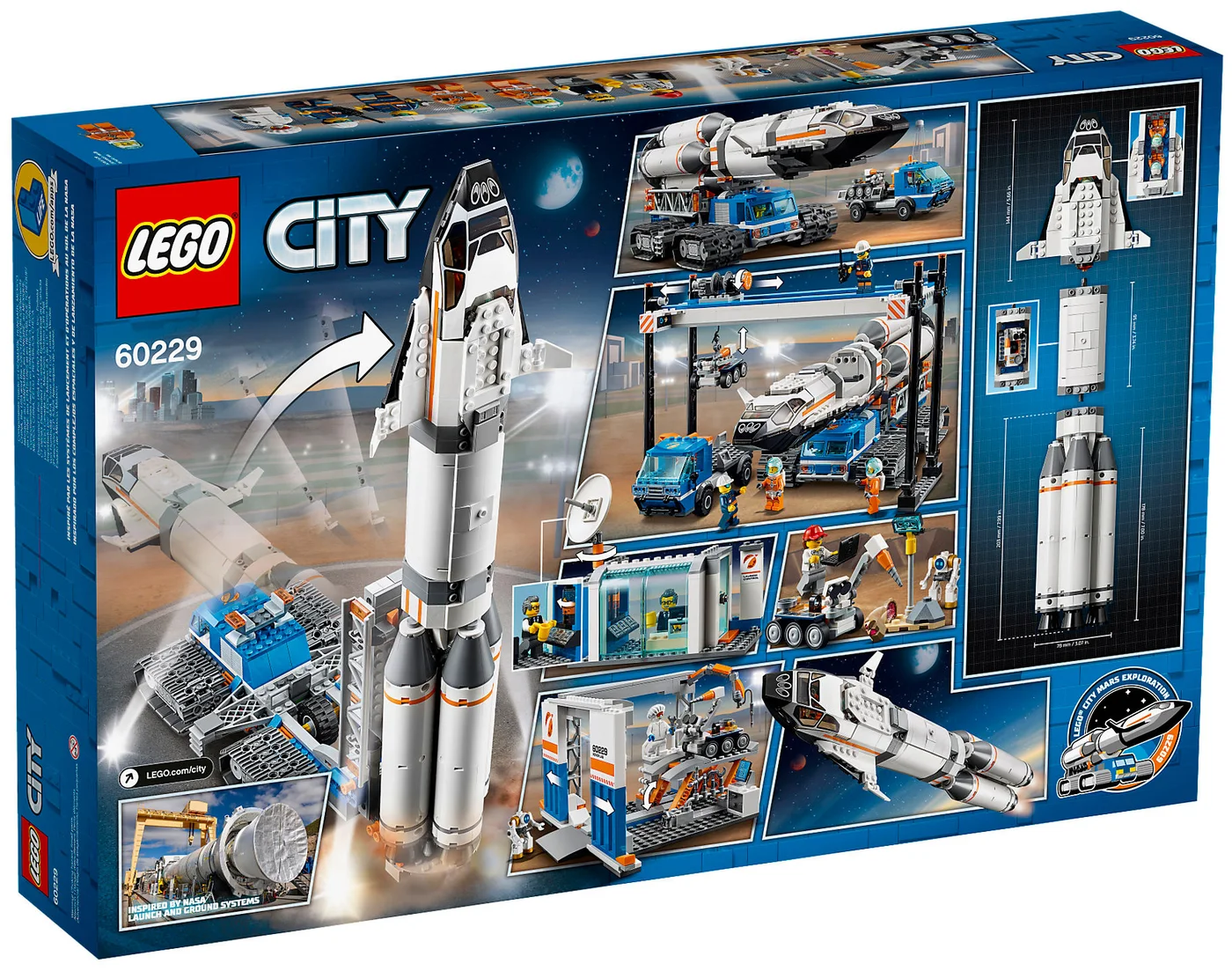 LEGO® City 60229 Assemblaggio e trasporto del razzo - vue 2