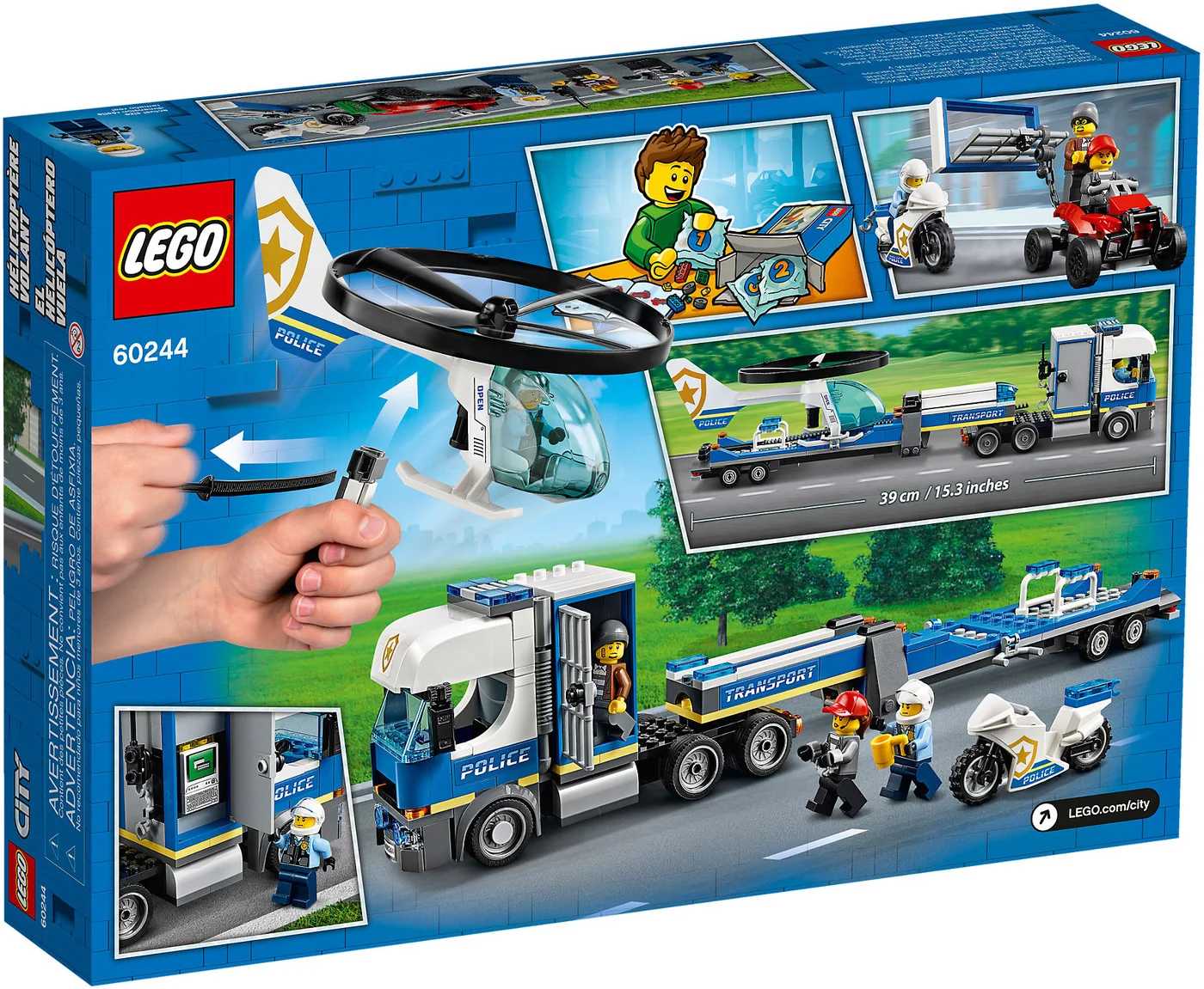 LEGO® City 60244 Trasportatore di elicotteri della polizia - vue 2
