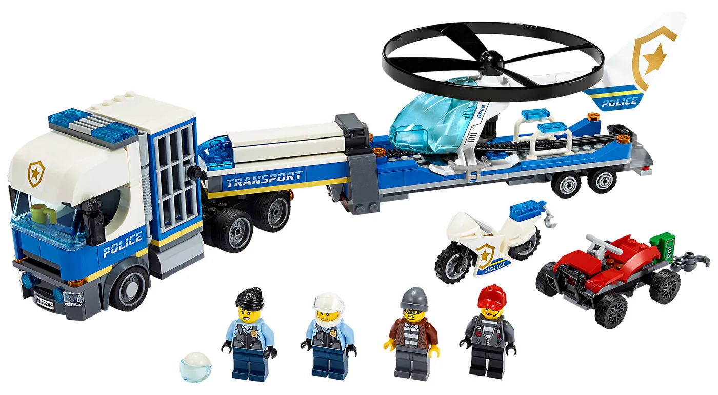 LEGO® City 60244 Trasportatore di elicotteri della polizia - vue 3
