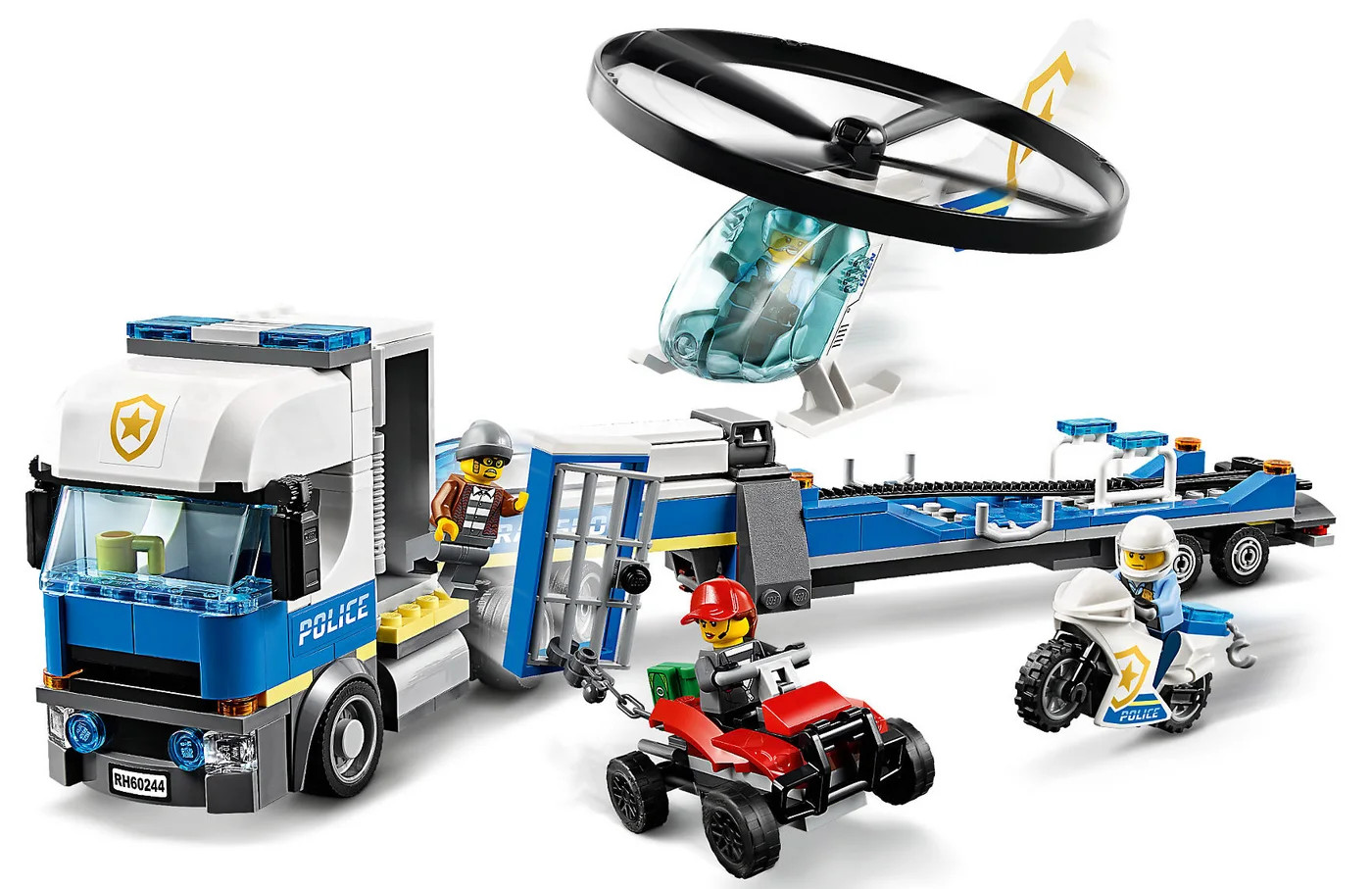 LEGO® City 60244 Trasportatore di elicotteri della polizia - vue 6