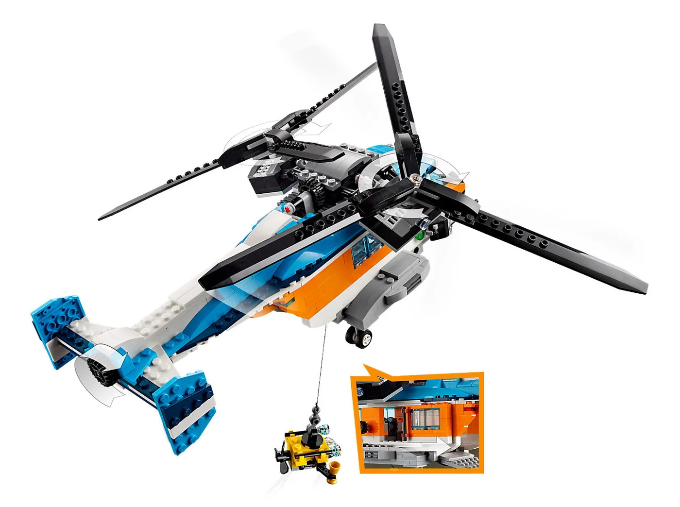 LEGO® Creator 31096 Elicottero Bi-Rotore - vue 5