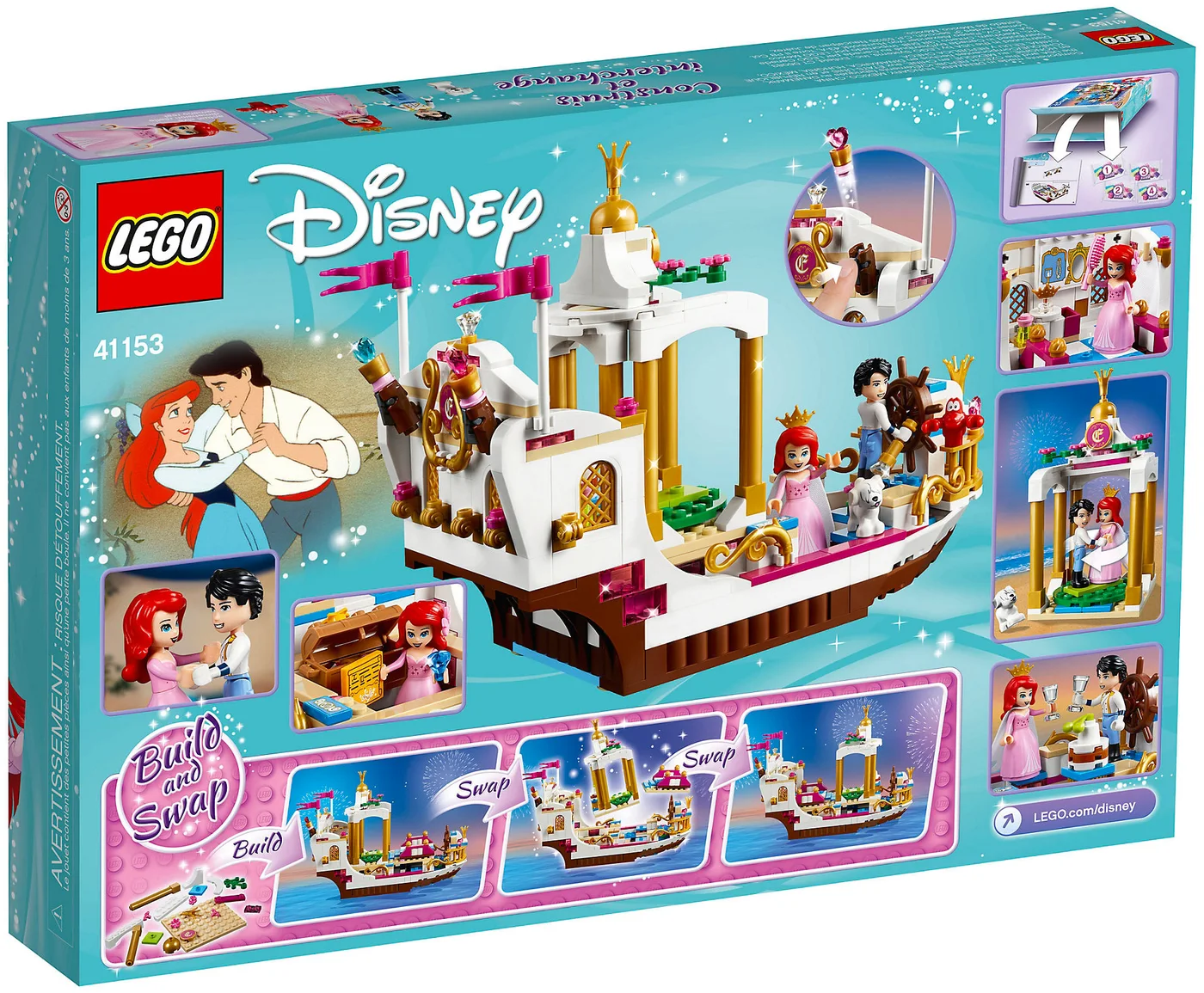 LEGO® Disney 41153 La barca delle celebrazioni reali di Ariel - vue 3