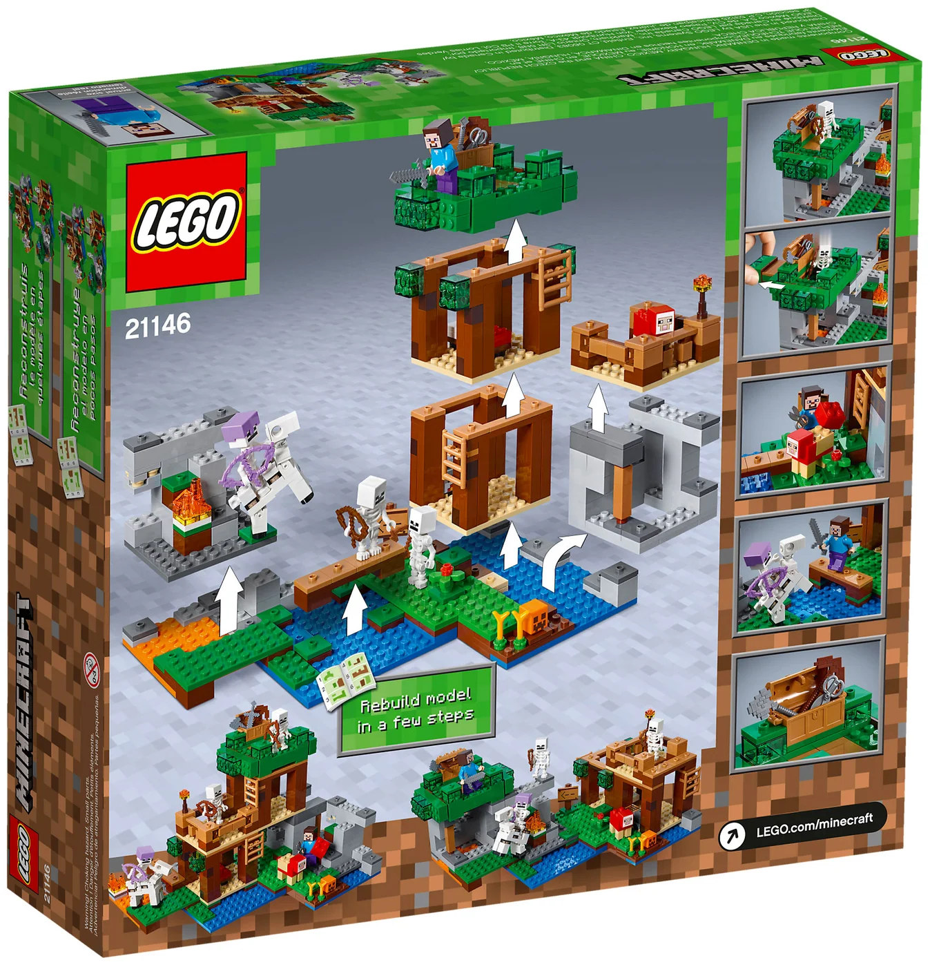 LEGO® Minecraft 21146 L’attacco dello scheletro - vue 3
