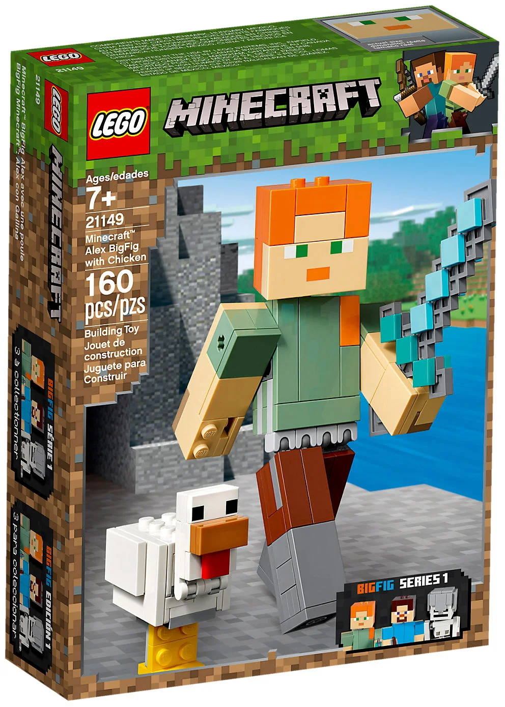 LEGO® Minecraft 21149 Maxi-figure di Alex con gallina - vue 2