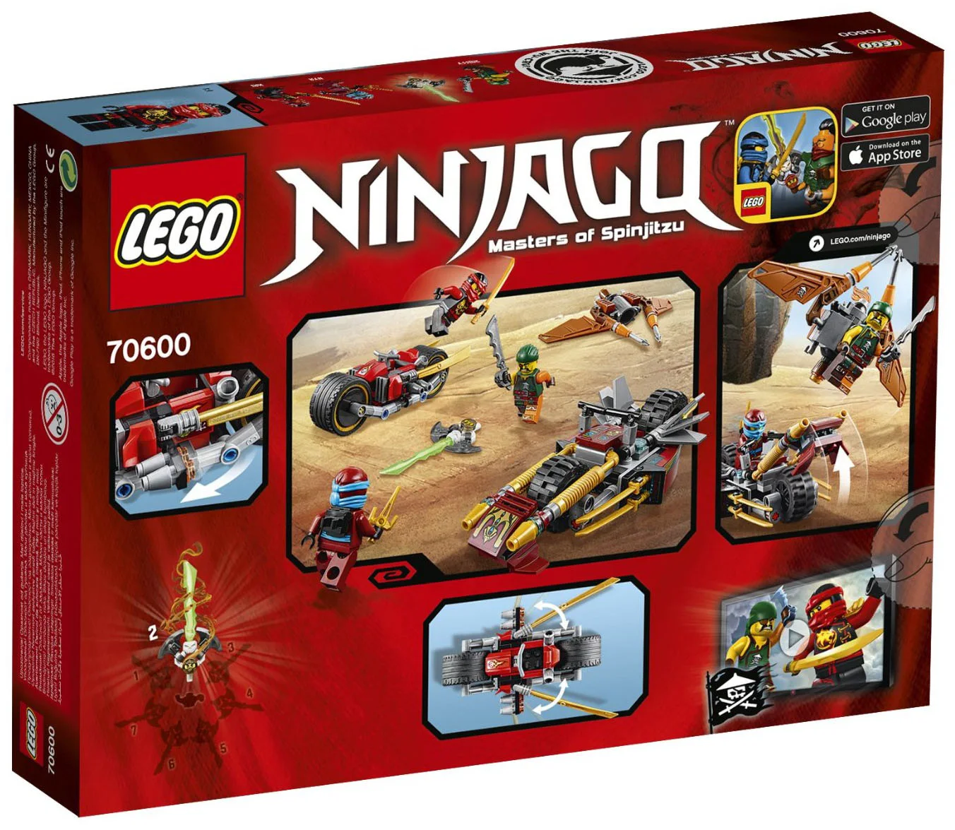 LEGO® Ninjago 70600 Inseguimento sulla moto dei Ninja - vue 2