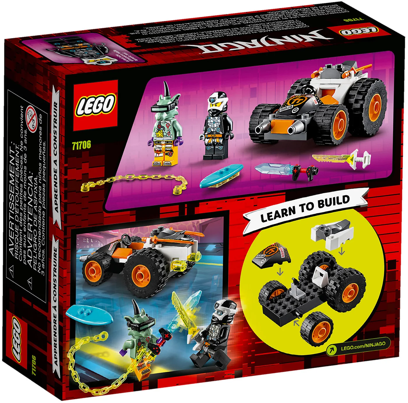 LEGO® Ninjago 71706 Il bolide di Cole - vue 4