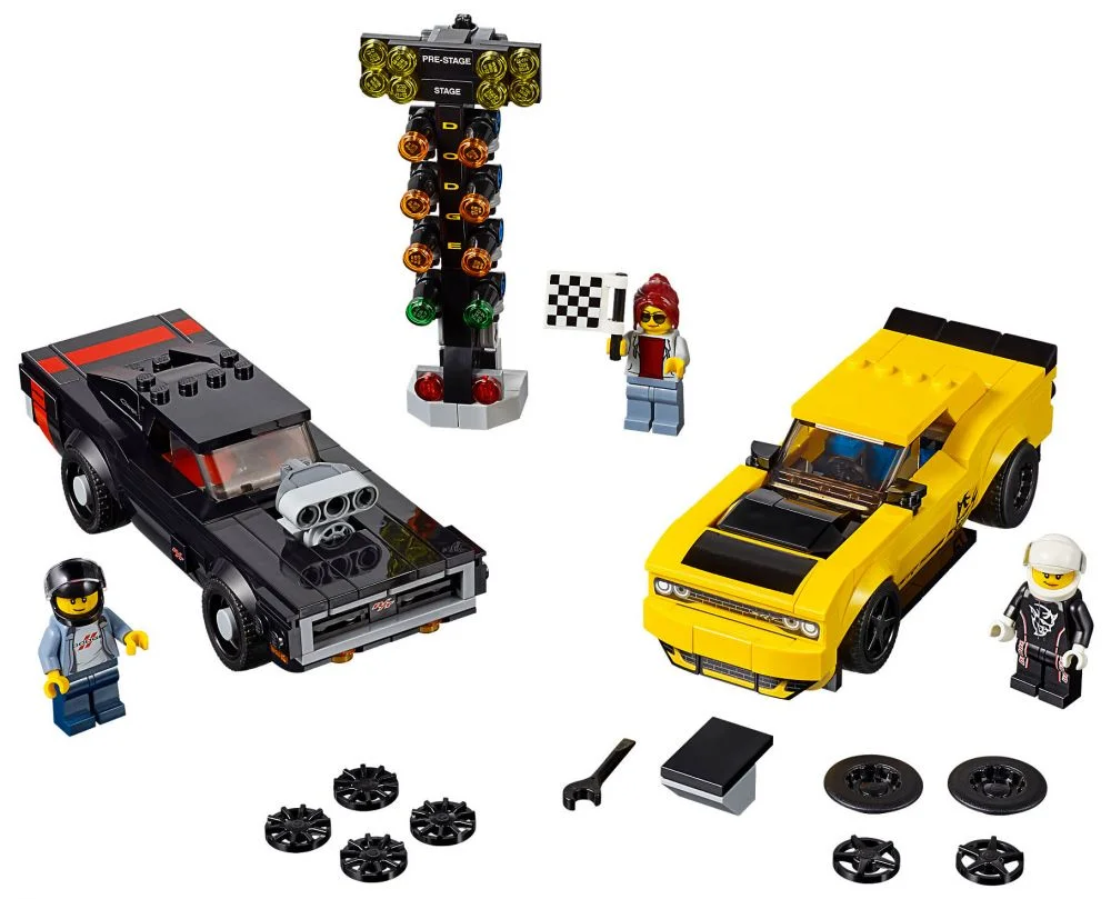 LEGO® Speed Champions 75893 2018 Dodge Challenger SRT Demon e 1970 Dodge Charger R/T - vue 3