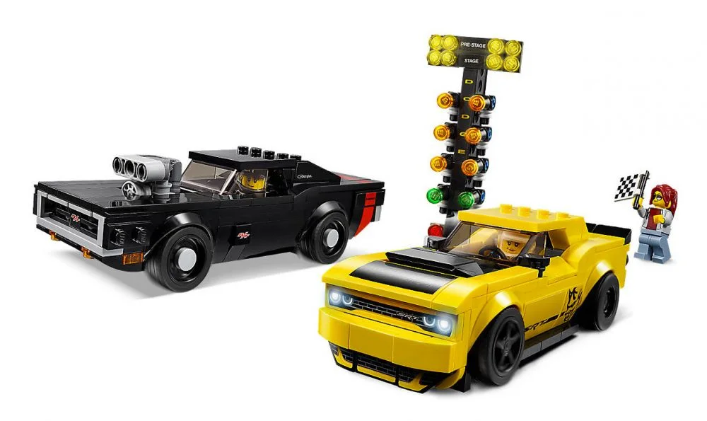 LEGO® Speed Champions 75893 2018 Dodge Challenger SRT Demon e 1970 Dodge Charger R/T - vue 4