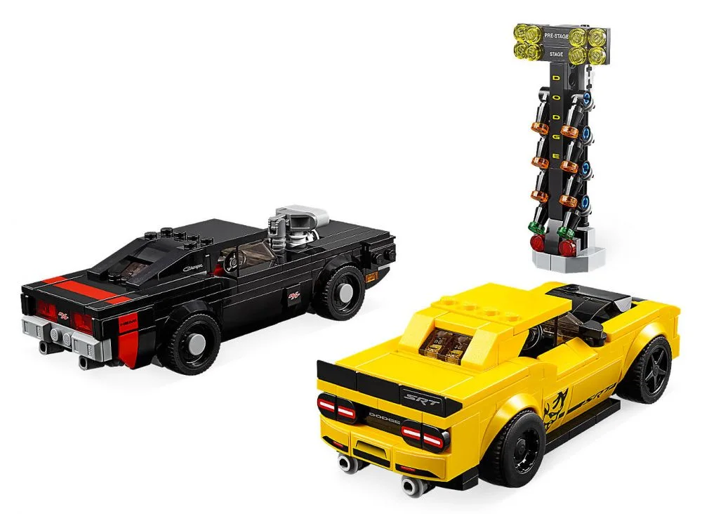 LEGO® Speed Champions 75893 2018 Dodge Challenger SRT Demon e 1970 Dodge Charger R/T - vue 5