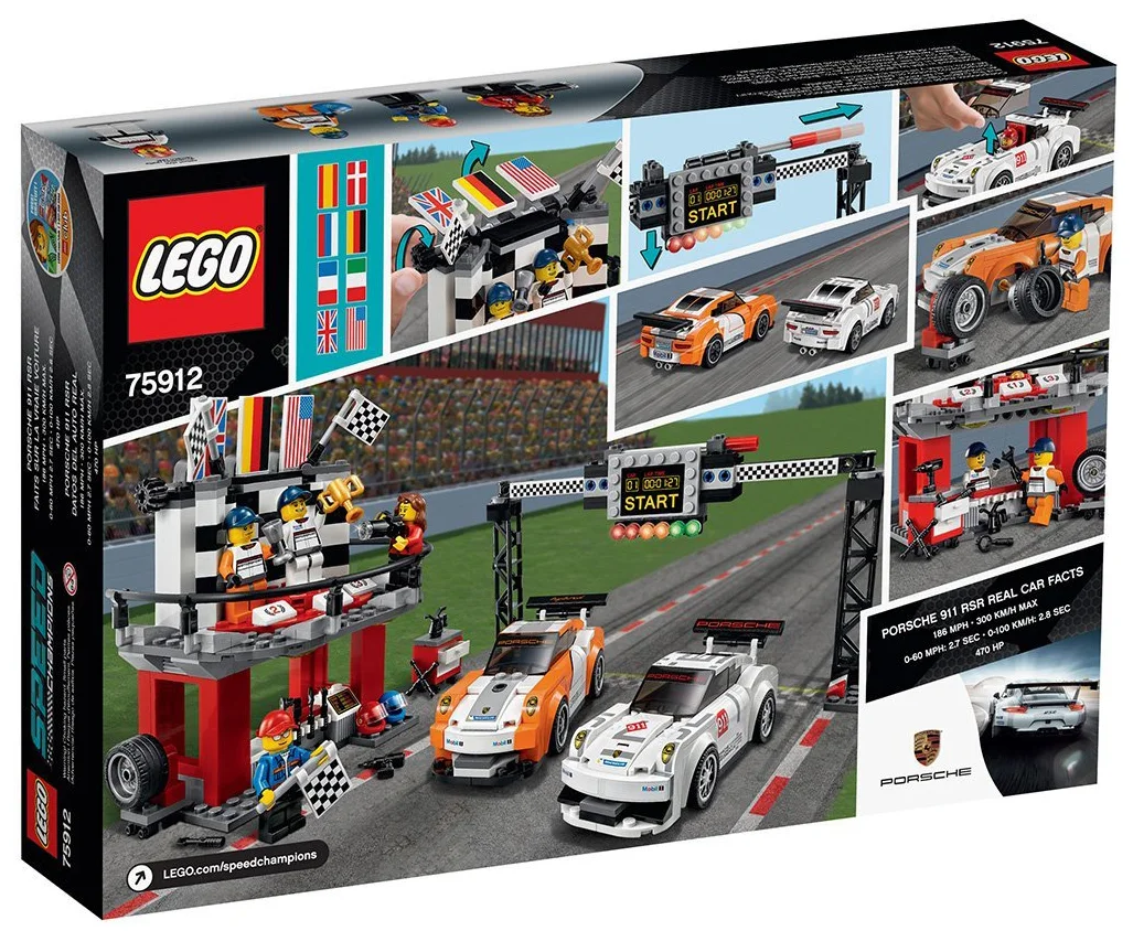 LEGO® Speed Champions 75912 Linea del traguardo Porsche 911 GT - vue 6