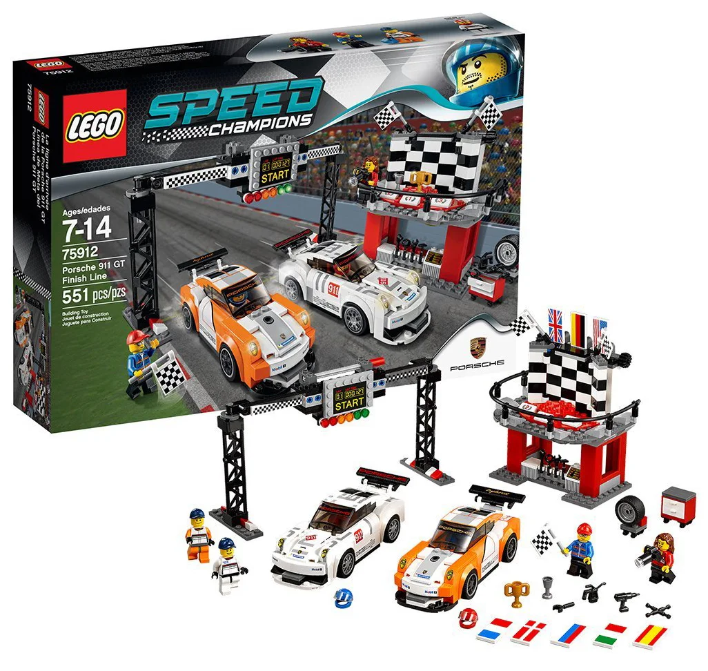 LEGO® Speed Champions 75912 Linea del traguardo Porsche 911 GT - vue 9