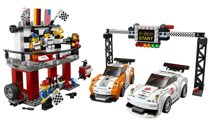 LEGO® Speed Champions 75912 Linea del traguardo Porsche 911 GT - vue 10
