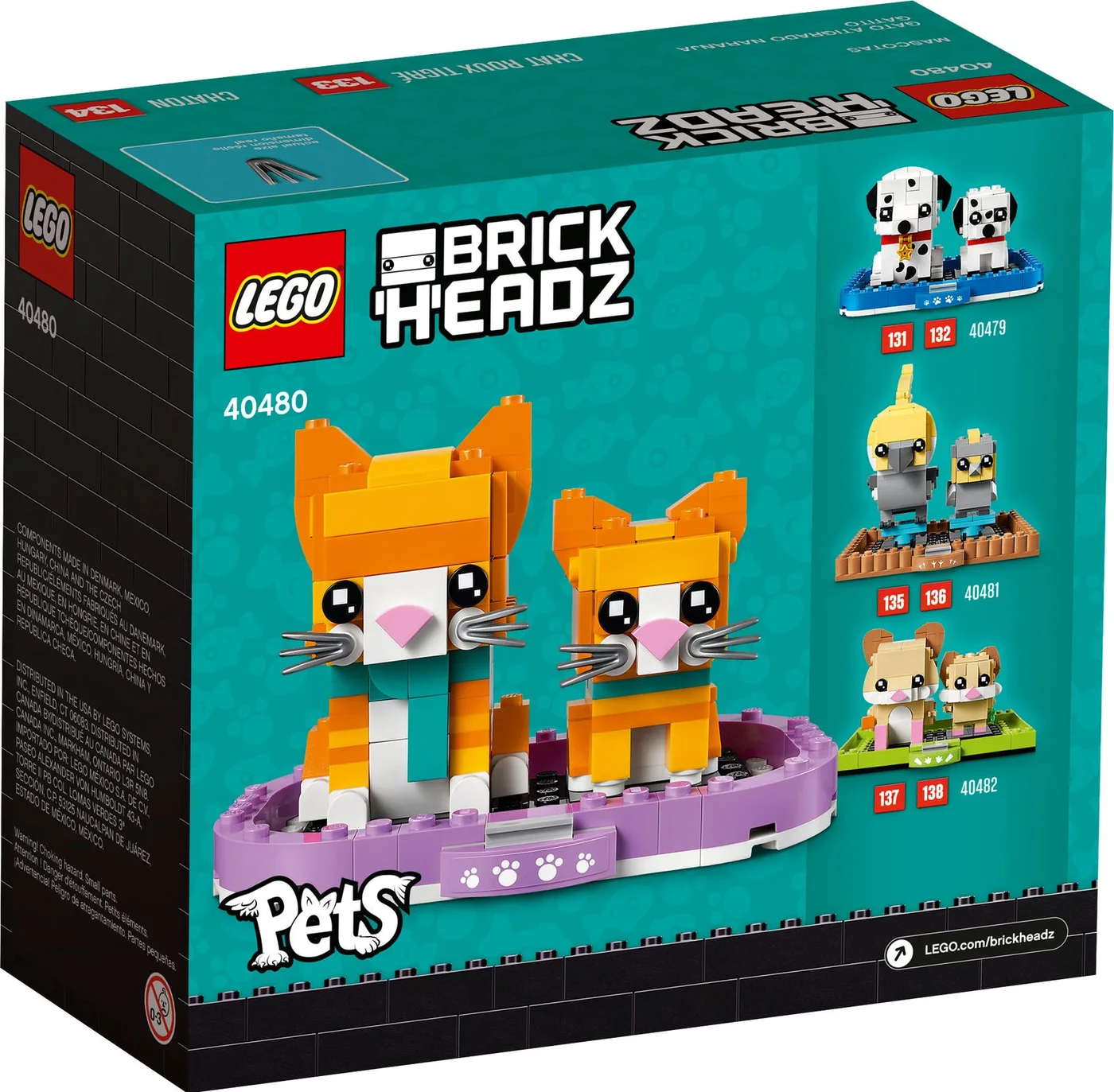 LEGO® BrickHeadz 40480 Gatto soriano - vue 4