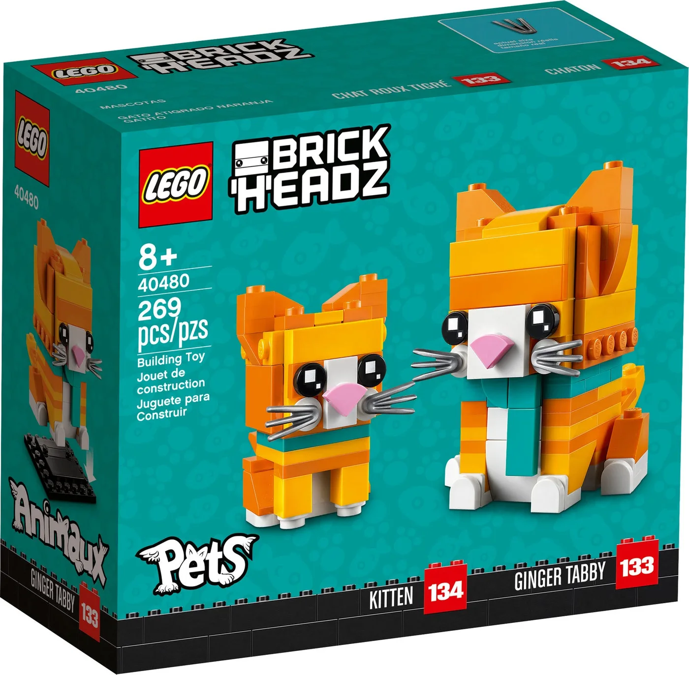 LEGO® BrickHeadz 40480 Gatto soriano - vue 5