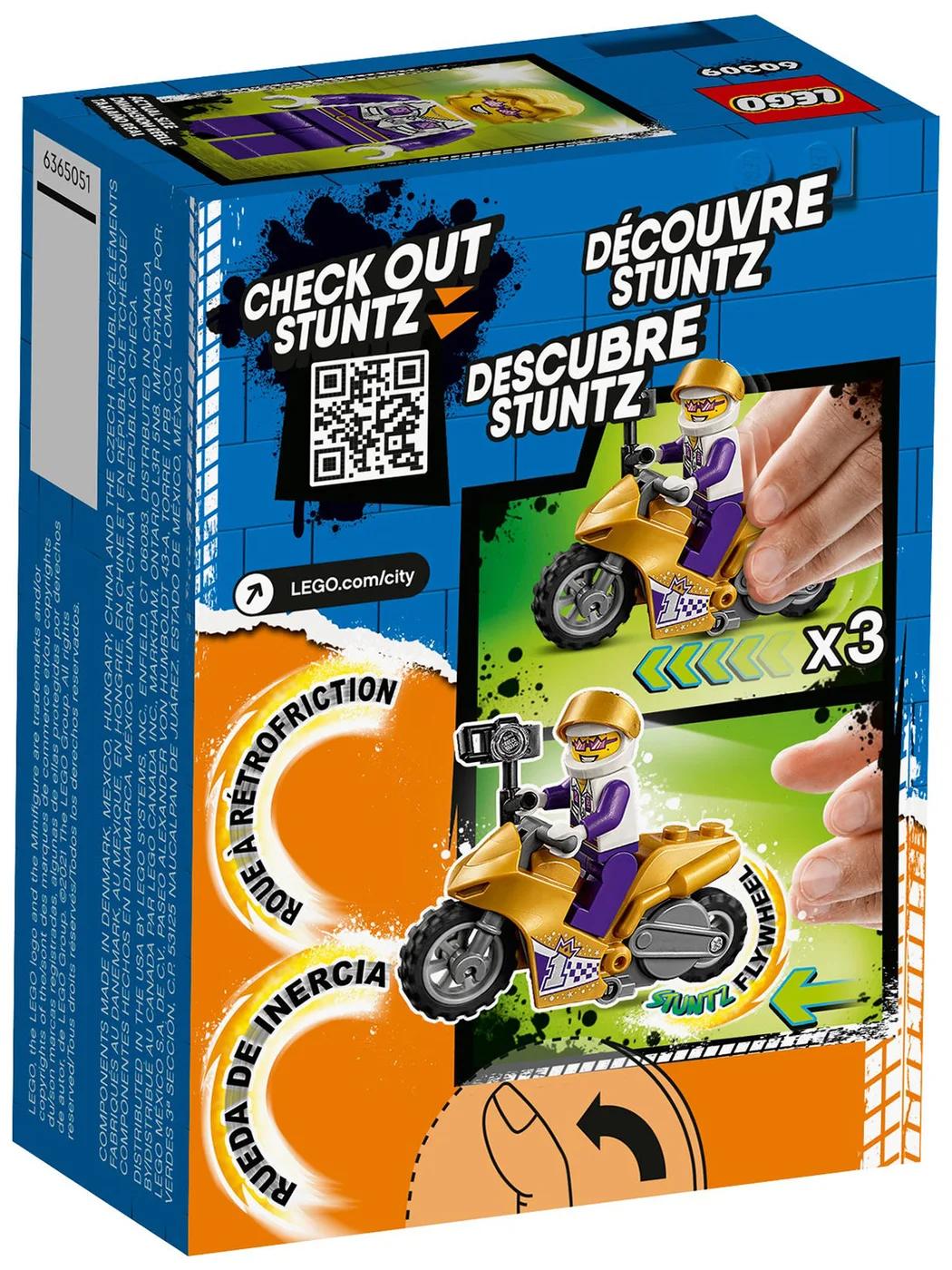 LEGO® City 60309 Stunt Bike dei selfie - vue 3