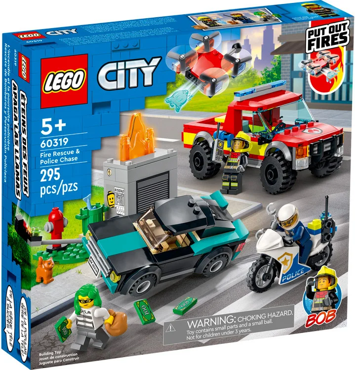 LEGO® City 60319 Soccorso antincendio e inseguimento della polizia - vue 2