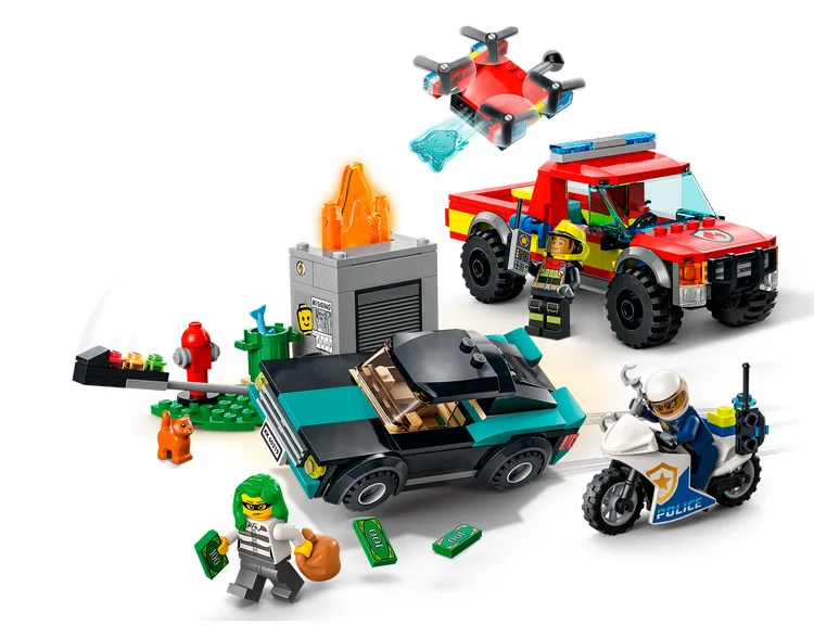LEGO® City 60319 Soccorso antincendio e inseguimento della polizia - vue 5