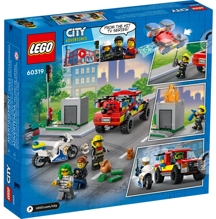 LEGO® City 60319 Soccorso antincendio e inseguimento della polizia - vue 8