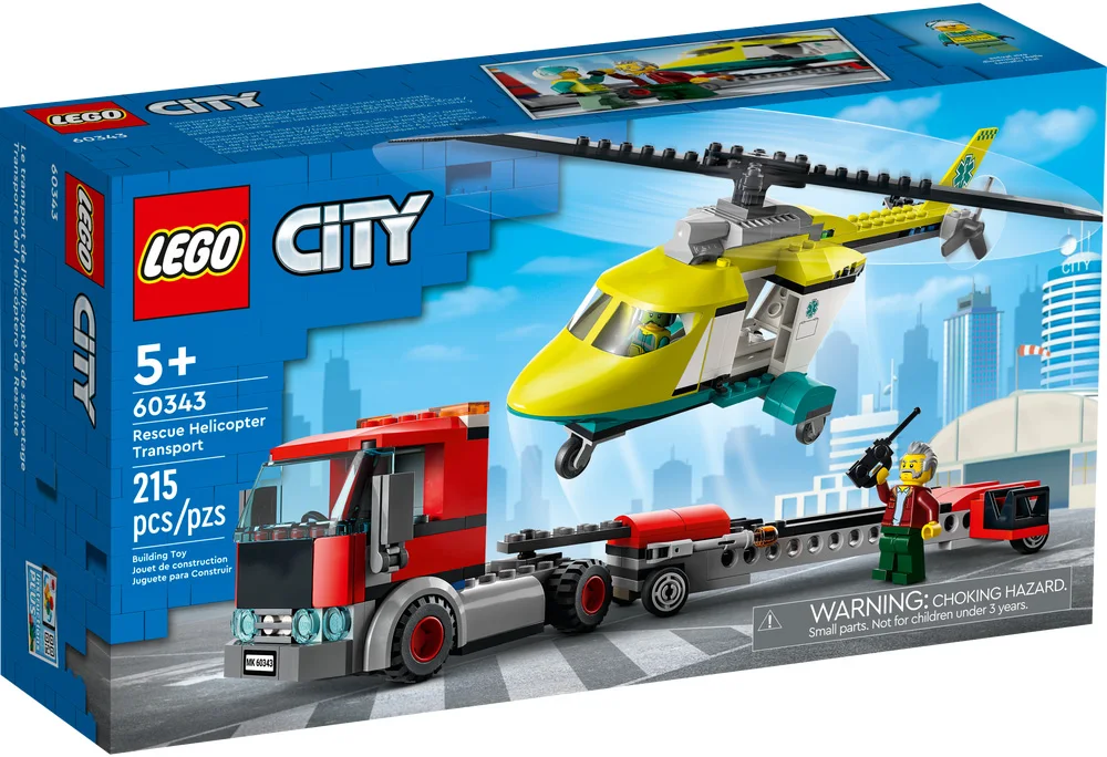 LEGO® City 60343 Trasportatore di elicotteri di salvataggio - vue 2