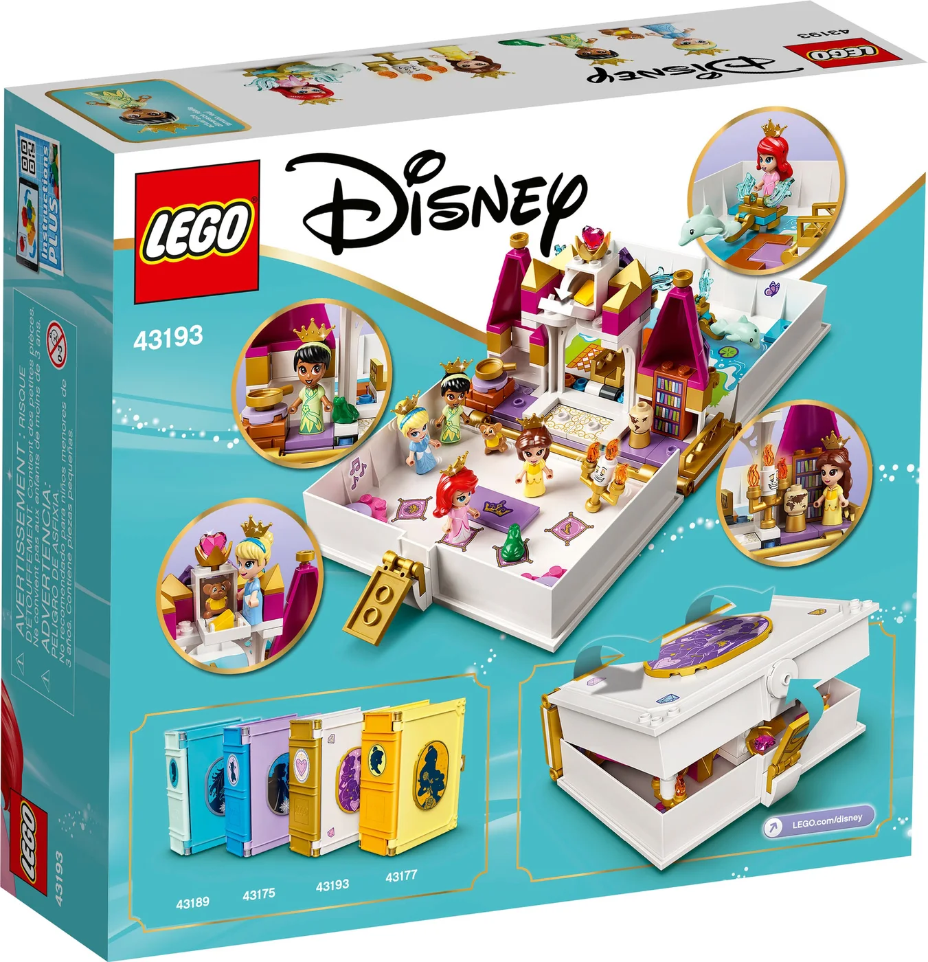 LEGO® Disney 43193 L’avventura fiabesca di Ariel, Belle, Cenerentola e Tiana - vue 12