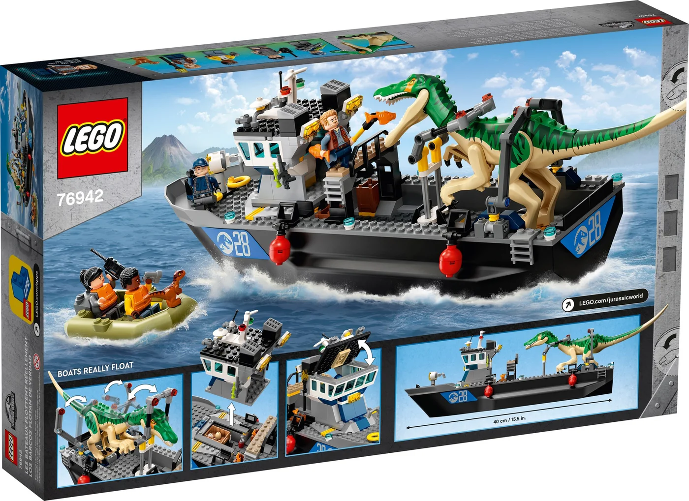 LEGO® Jurassic World 76942 Fuga sulla barca del dinosauro Baryonyx - vue 8