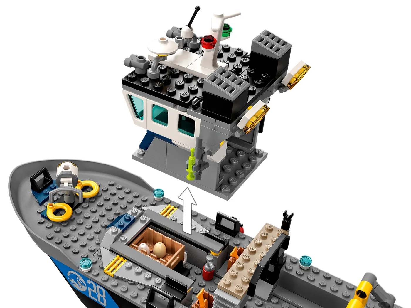 LEGO® Jurassic World 76942 Fuga sulla barca del dinosauro Baryonyx - vue 14
