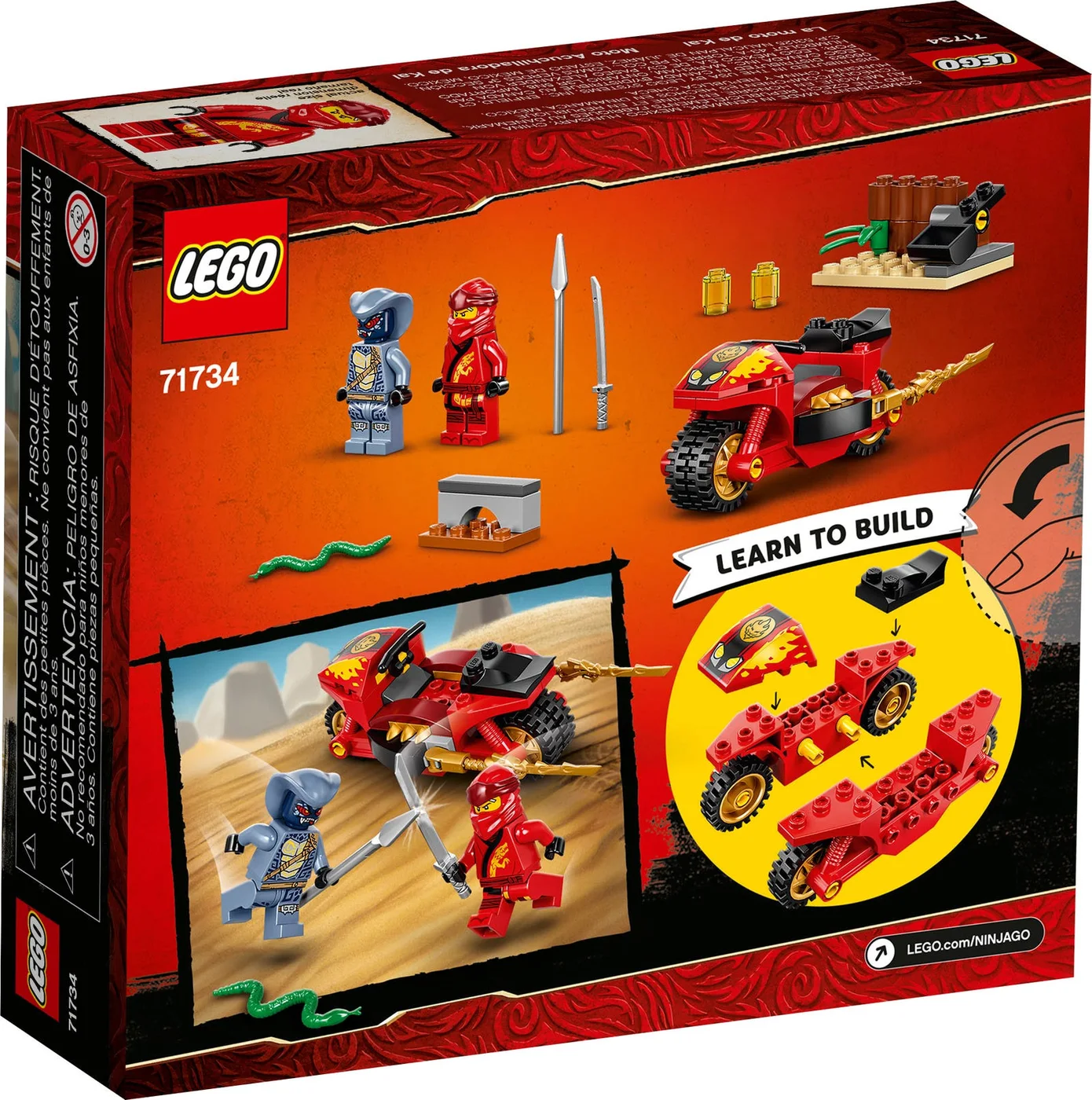 LEGO® NINJAGO 71734 La moto di Kai - vue 3