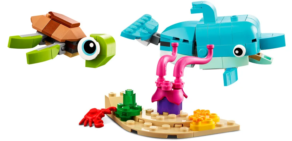 LEGO® Creator 31128 Delfino e tartaruga - vue 3