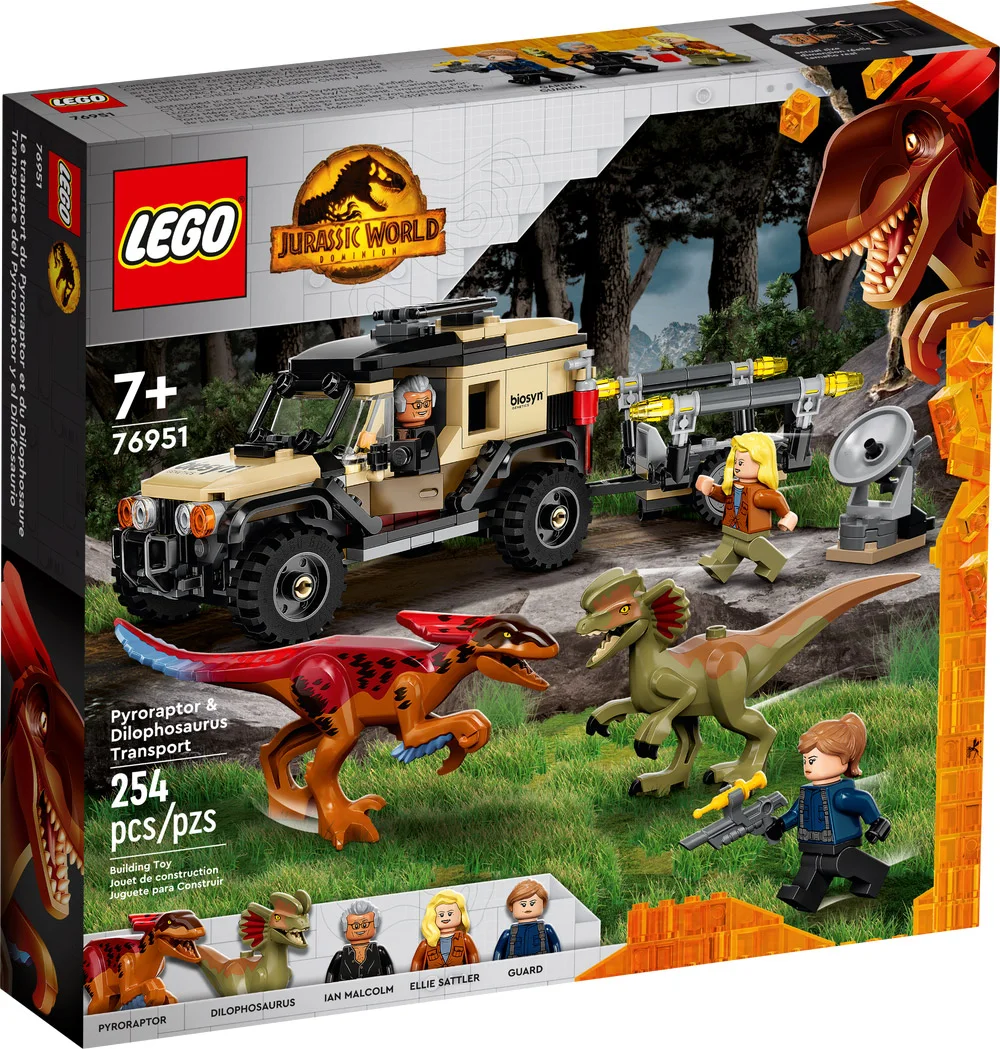 LEGO® Jurassic World 76951 Trasporto del Piroraptor e del Dilofosauro - vue 2