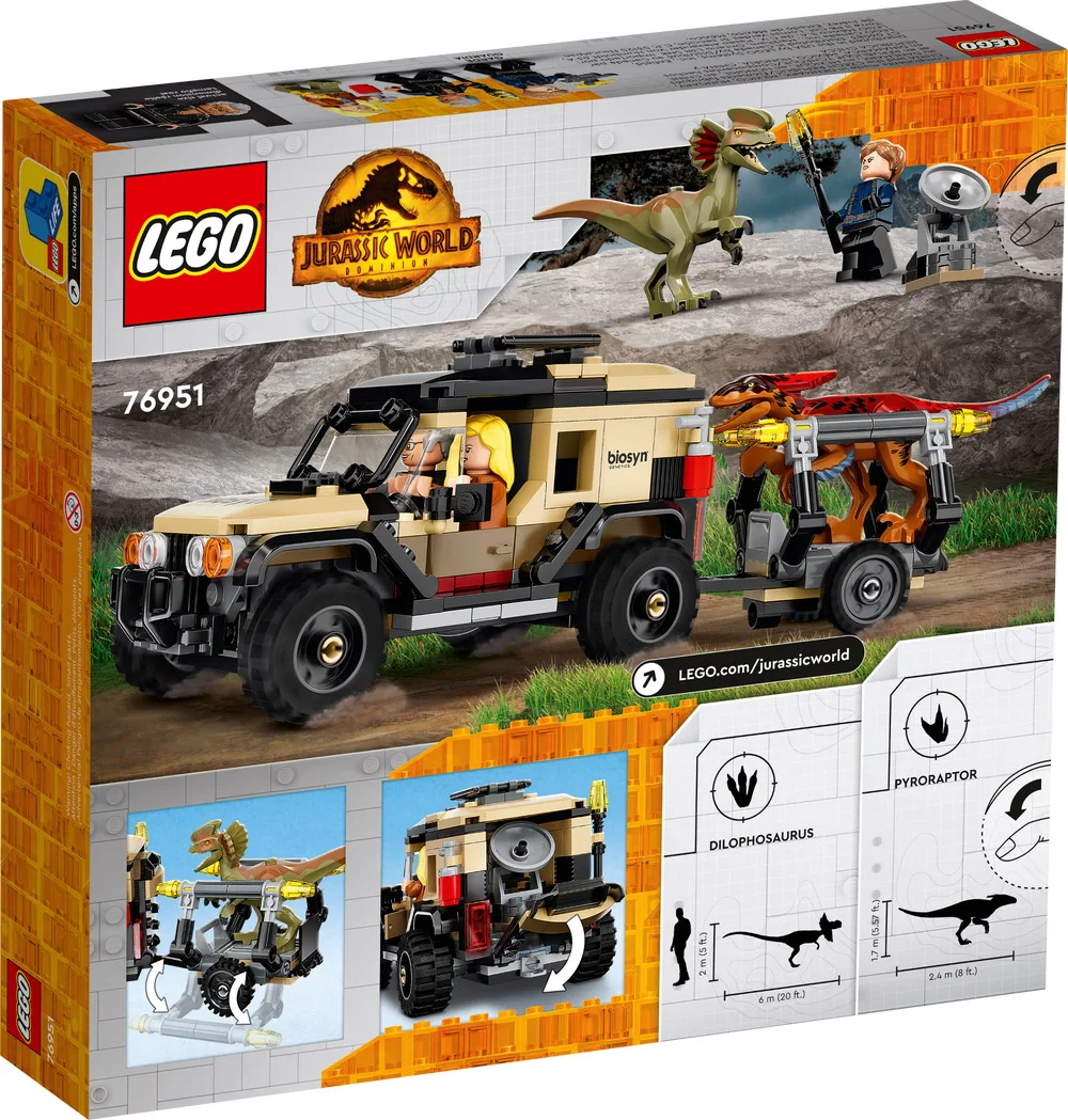 LEGO® Jurassic World 76951 Trasporto del Piroraptor e del Dilofosauro - vue 7
