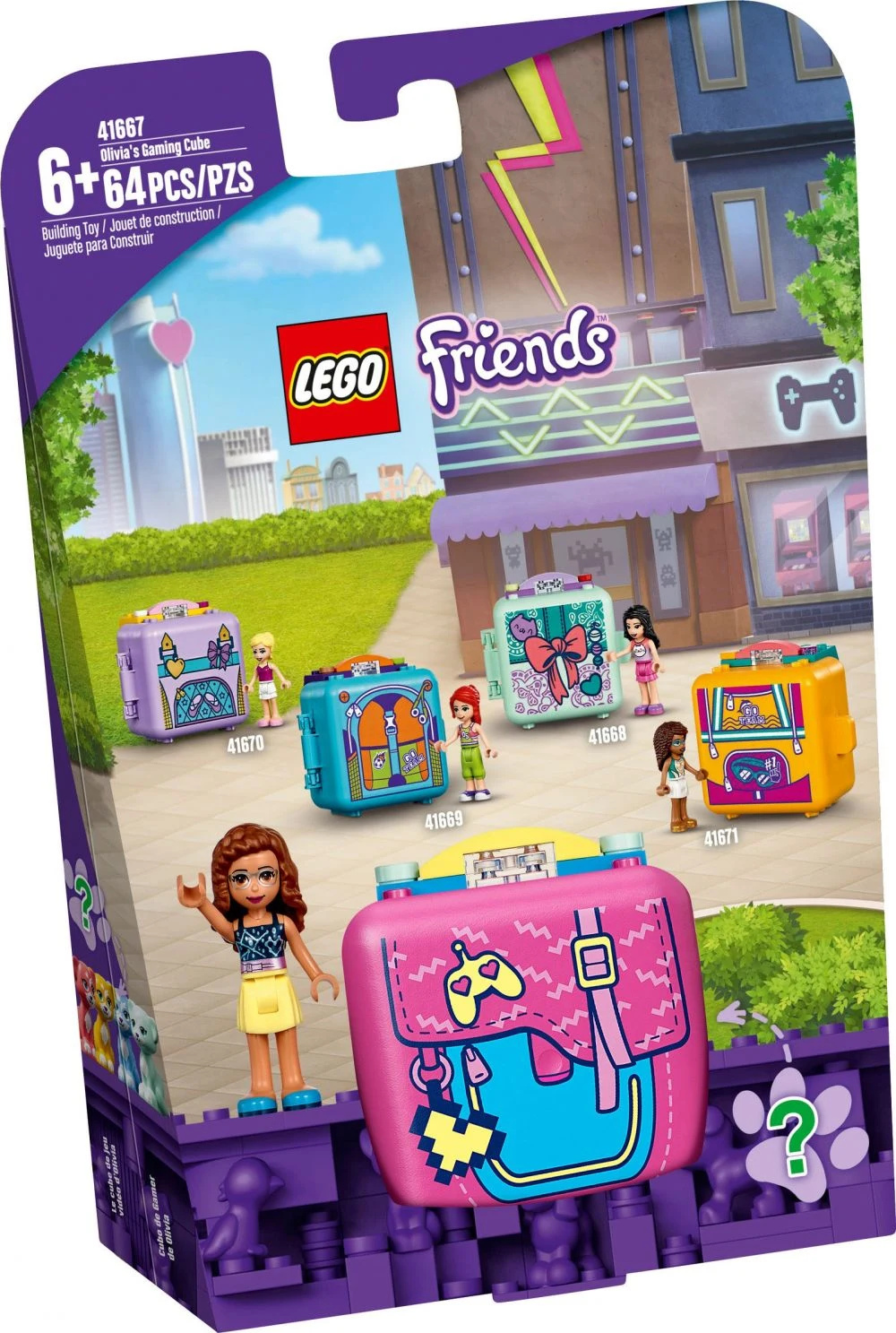 LEGO Friends 41667 Il cubo dei videogiochi di Olivia: piccolo set gaming da portare ovunque - vue 2