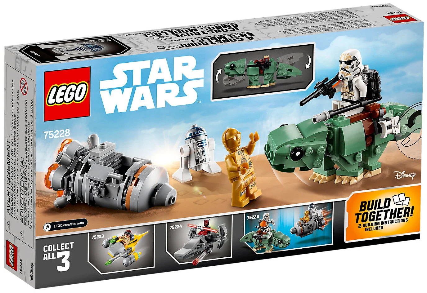 LEGO® Star Wars 75228 Microfighter Capsula di salvataggio contro Dewback™ - vue 1