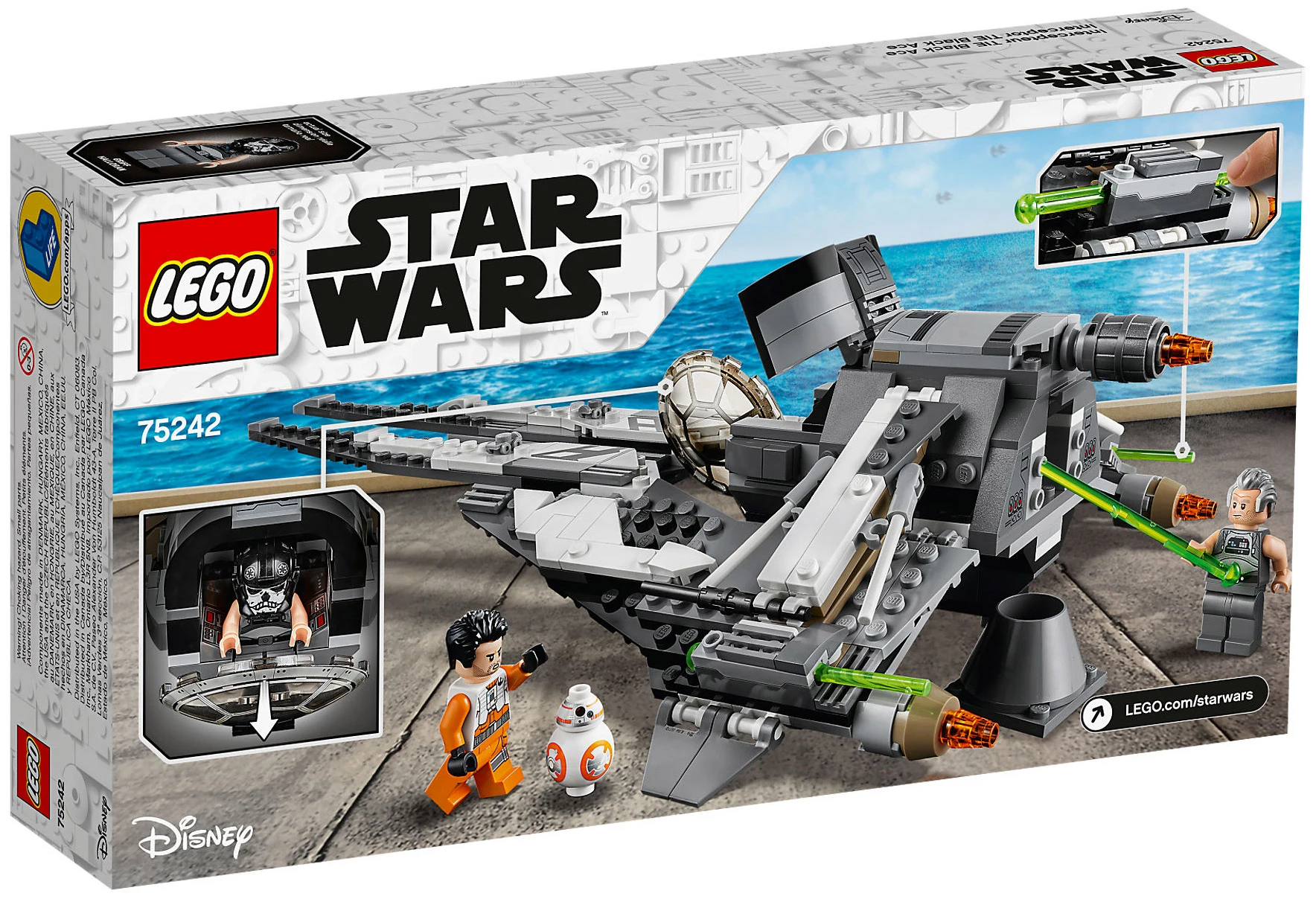 LEGO® Star Wars 75242 TIE Interceptor Black Ace - vue 3