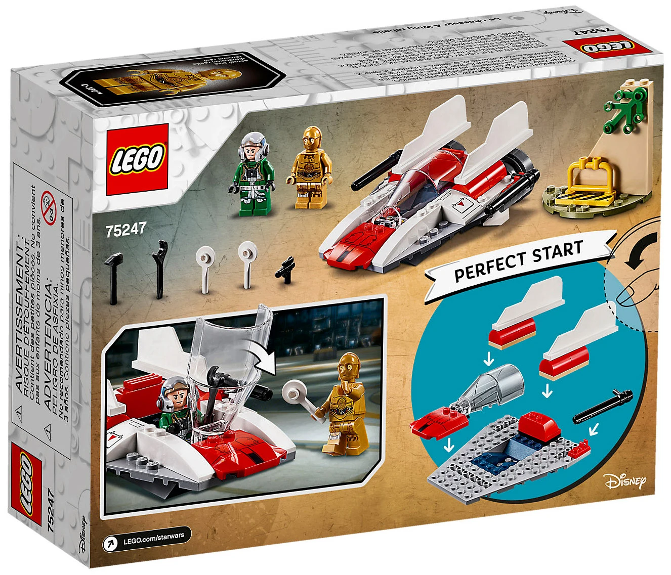 LEGO® Star Wars 75247 Rebel A-Wing Starfighter™ - vue 3