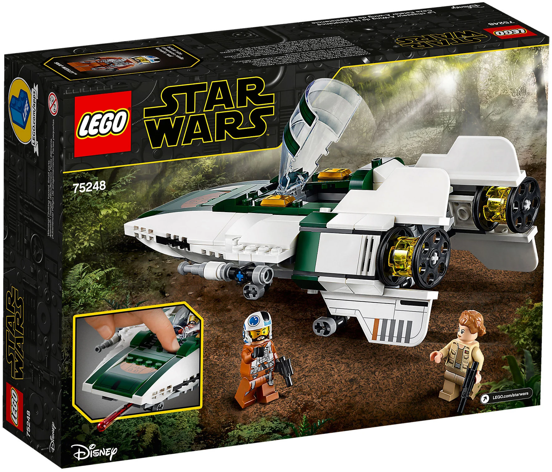 LEGO® Star Wars 75248 A-Wing Starfighter™ della Resistenza - vue 3